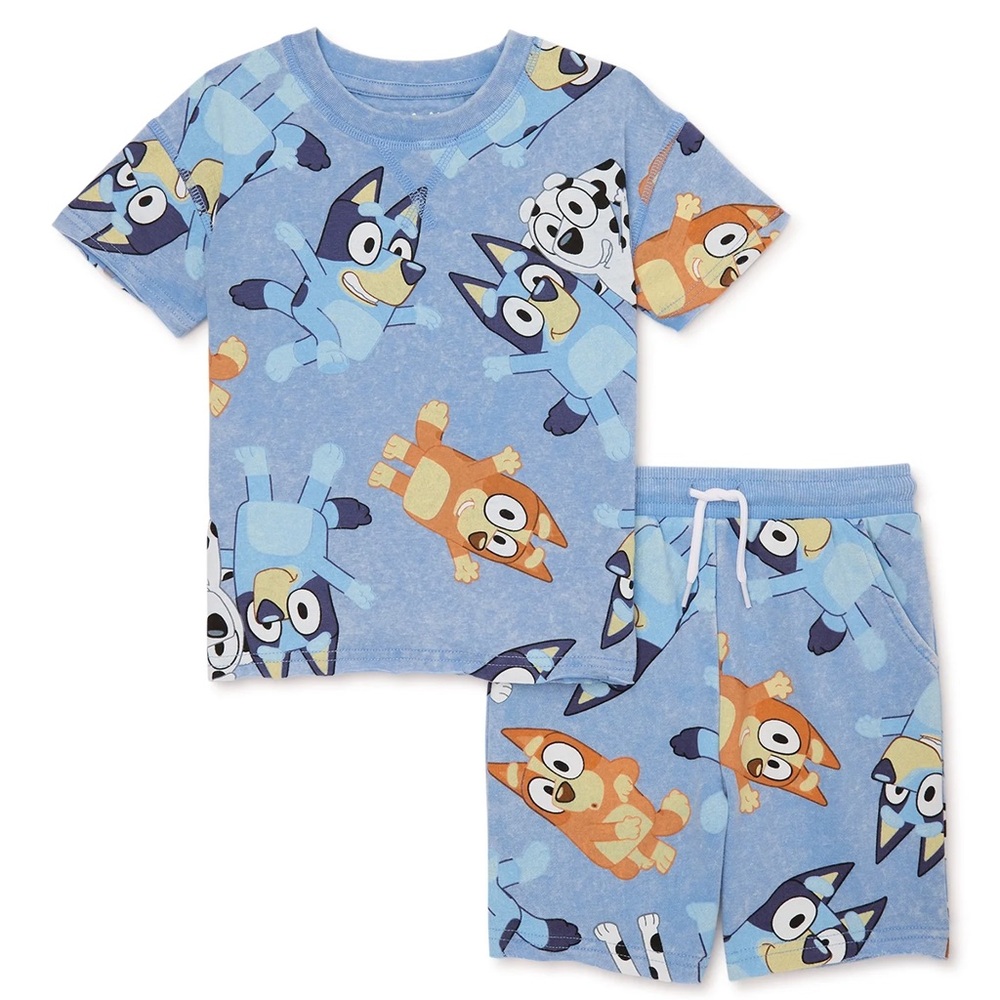 Bluey Short Sleeve T-Shirt & Shorts Set, 2-Piece